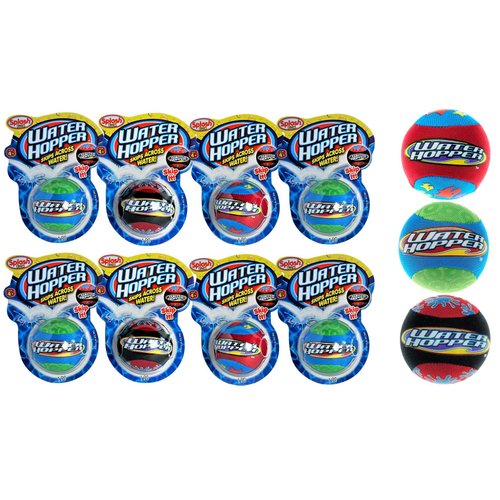 JA-RU Water Skip Ball (8 Pack) Bouncy Water Hopper Ball. Swimming Pool, Lake & Beach Toys. Fun Summer Outdoor Toys. Stocking Stuffers for Kids. 880-8B