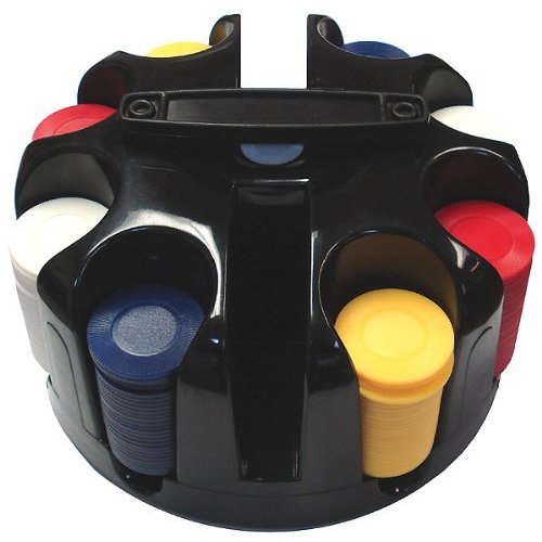 200 Chip Rotating Carousel w/Handle & Poker Chips