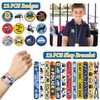 Police Party Favors Kit, Police Party Decorations, 72Pcs Temporary Tattoos, 12Pcs Police Officer Slap Bracelets, 50PCS Police Stickers,12Pcs Mini Police Toy Cars, 12Pcs button badge, 12Pcs Gift Bags