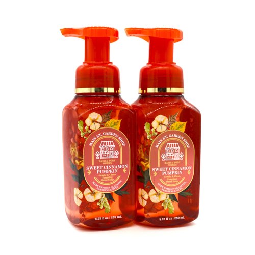 Sweet Cinnamon Pumpkin (Floral Design), Bath and Body, Gentle Foaming Hand Soap, 8.75 fl oz each, 2 pack