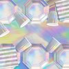 Gatherfun Iridescent Party Supplies - Disposable Paper Plates, Cups and Napkins, Ideal for Birthday, Mermaid Themed Events & Birthday or Wedding Party Decoration - Serves 16