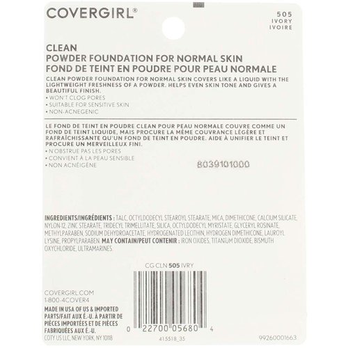 CoverGirl Simply Powder Foundation, Ivory (505), 0.41 oz