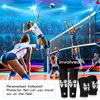 Ramede Volleyball Knee Pads and Volleyball Arm Sleeves with Protection Pad Forearm Elbow Sleeve with Thumb Hole Volleyball Accessories Gear for Girls Women (2 Pairs,Black,Volleyball)