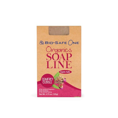 Bio-Safe One, Inc. - Comfrey Cuddle Organic Soap Bar - 4 oz. All Natural Soap Bar 100% Handmade Exfoliating Bar Reduces Skin Problems & Rejuvenates Promotes Healthy Skin No GMO Made in USA