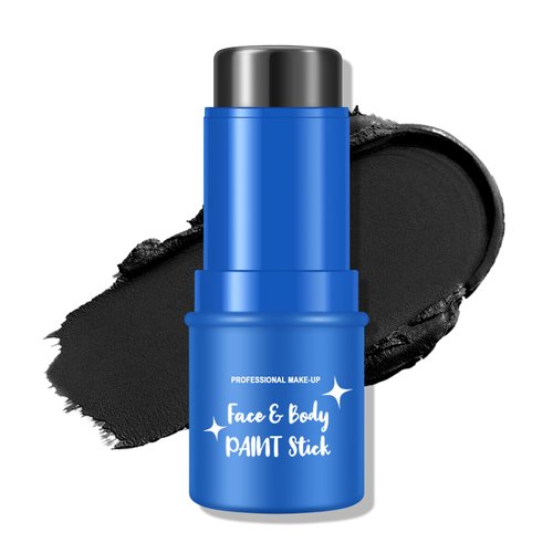 KYDA Black Body Paint Stick, Eye Black Stick for Sports, Body Paint Stick for Adults and Kids, Halloween Skeleton Goths Zombie Cosplay SFX Makeup, Clown Black Stick