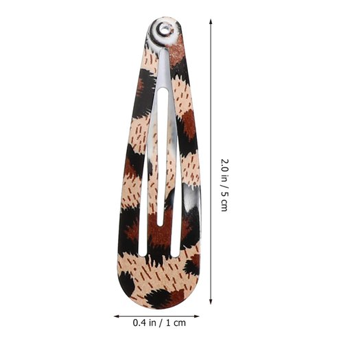 Beaupretty 24pcs Snap Hair Clips Leopard Animal Print No Slip Metal Geometric Snap Barrettes BB Hairpins Side Clip Hair Accessories for Women Girls Hair Styling