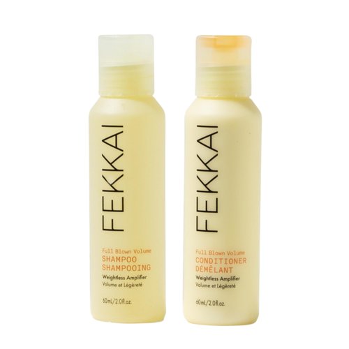 FEKKAI Full Blown Volume Shampoo + Conditioner - 2 oz Bottle of Each (Travel Size) - Lifts, Detangles & Hydrates - Salon Grade, EWG Compliant, Vegan & Cruelty Free