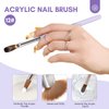 Saviland EMA Monomer Acrylic Nail Liquid 8oz: Low Odor EMA Nail Brush Size 12 for Acrylic Powder with Nail Forms Dappen Dish Cleaning Pads Acrylic Nail Tools for Beginners DIY Nail Extension