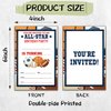 Sports Style Fill-In Birthday Invites(4"x6"), All Star Birthday Invitations with Envelopes(20-Pack), Birthday Party Supplies for Boys & Girls, Teen, Kids-A04
