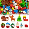 LanMa 30PC Christmas Erasers for Kids Animal Puzzle Eraser Desk Pets for Kids Classroom Rewards Party Favors Holiday Erasers