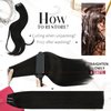Moresoo Clip on Hair Extensions Human Hair Black 10inch Short Hair Extensions Clip in Human Hair Natural Black Clip in Hair Extensions Off Black #1B 5Pieces 70Grams