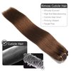 Rimoss Clip in Hair Extensions Real Human Hair, Chocolate Brown Hair Extensions Real Human Hair Clip ins Straight, Premium Soft 7pcs Remy Human Hair Clip in Extensions for Women (#4 14 Inch)