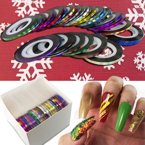 36 pcs 1mm 2mm 3mm Popular Nail Striping Tape Line For Nails Decorations Diy Nail Art Self-Adhesive Decal Tools