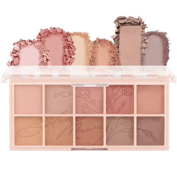 AMY'S DIARY 10 Colors Matte Nude Eye Shadow Palette Makeup, High Pigmented Eyeshadow Palette, Neutral Eye Palette Blendable Long Lasting For Woman (01)