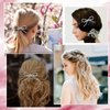 2pcs Bow Hair Clips, Silver Rhinestone Crystal Bowknot Clips Stylish Rhinestone Bow Hairpin Bowknot Barrettes Hair Accessories for Women Girls
