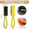 12 Pieces Blade Clipper Cleaning Brush Scrub Brush Barber Blade Cleaning Clipper Nylon Brush Tool (Gold)