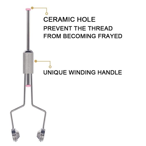 XFISHMAN Fly-Tying-Bobbin-Holder 2 Pack Fly Fishing Ceramic Bobbin with Bobbin Threader Holder Fly Tying Tools Set (Ceramic Bobbin 2 Pack & 1 Bobbin Threader)