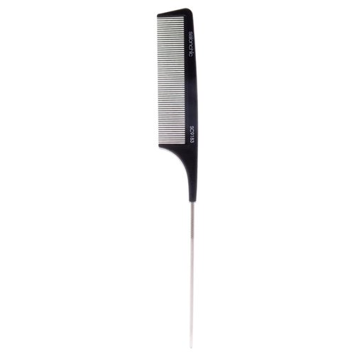 SalonChic Pin Tail Carbon Comb High Heat Resistant 9.25 - Fine Teeth Comb Unisex 1 Pc