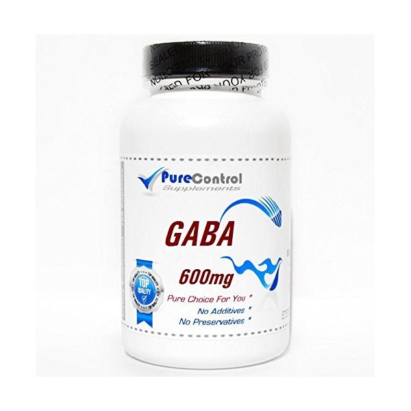 GABA 600mg Gama Aminobutyric Acid Amino Acid // 90 Capsules // Pure // by PureControl Supplements