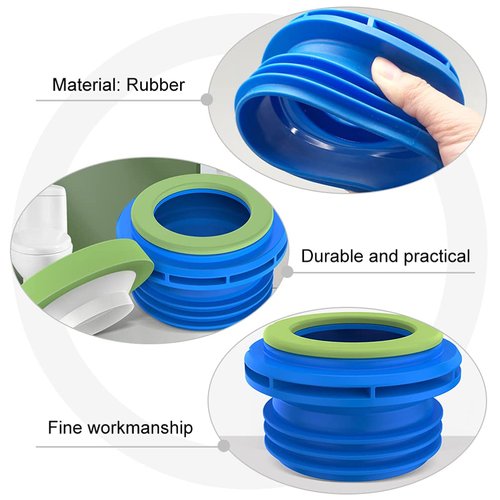 DOITOOL Toilet Rubber Wax Ring Toilet Flange Washer Odor Proof Toilet Bowl Seal Gasket for Home Hotel Bathroom Blue
