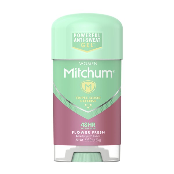 Mitchum Women's Deodorant, Antiperspirant Stick, Triple Odor Defense Gel, 48 Hr Protection, Flower Fresh, 2.25 Oz (Pack of 1)