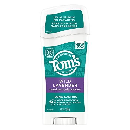 Tom's of Maine Long-Lasting Aluminum-Free Natural Deodorant for Women, Wild Lavender, 2.25 oz. 3-Pack (Packaging May Vary)