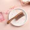 TAN MUJIANG Hair Comb Inserted Teeth Natural Wood Scalp Massage 1pc