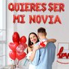 2 Set 34Pcs Red QUIERES SER MI NOVIA Letter Balloons 16in Balloon Foil Letter Decorations Party Decor Red Letter Balloons QUIERES SER MI NOVIA Party Supplies