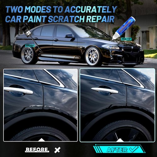 Carsupro Touch Up Paint for Cars Car Paint Scratch Repair Color Accurate Quick Fix and Convenient Operation（Black）