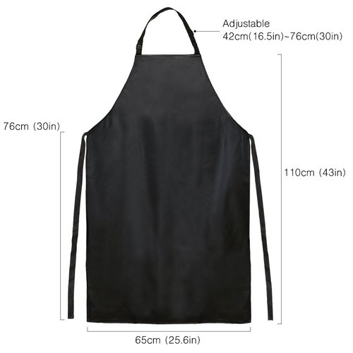 kilofly 1pc Vinyl Extra Long 43" Adjustable Waist Neck Ties Waterproof Apron