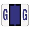 Smead 67077 A-Z Color-Coded Bar-Style End Tab Labels Letter G Violet 500/Roll