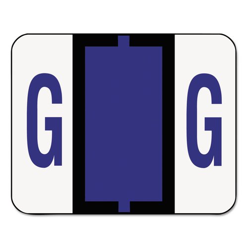 Smead 67077 A-Z Color-Coded Bar-Style End Tab Labels Letter G Violet 500/Roll