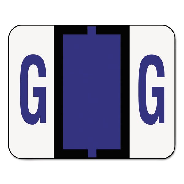 Smead 67077 A-Z Color-Coded Bar-Style End Tab Labels Letter G Violet 500/Roll