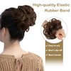 RSWETE Messy Bun Hair Piece, Instant Rose Bun Hair Scrunchie Hairpieces for Women, Wavy Curly Hair Pieces Chignon Ponytail Hair Extensions Updo Hairpiece Wiglet Bun (1# Jet Black)
