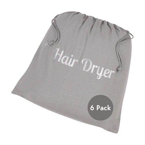 Hair Dryer Bags - Great for Organization and Storage at Home or Travel (6 Count)