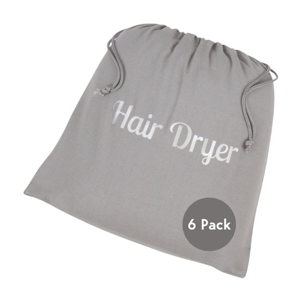 Hair Dryer Bags - Great for Organization and Storage at Home or Travel (6 Count)