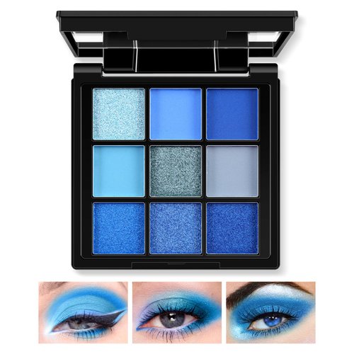 Boobeen 9 Colors Eyeshadow Palette Matte and Shimmer Makeup, Highly Pigmented Creamy Eye Shadow Powder, Create a Bright Eyeshadow Look, Long Wearing