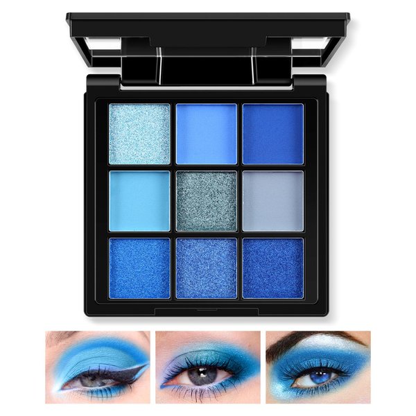 Boobeen 9 Colors Eyeshadow Palette Matte and Shimmer Makeup, Highly Pigmented Creamy Eye Shadow Powder, Create a Bright Eyeshadow Look, Long Wearing