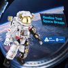 PeachLeaf Space Astronaut Building Kit Toys, Puzzle Educational Toy Engineering STEM Spaceman Exploration Building Blocks DIY Model for Adults and Boy Girls Age 8+