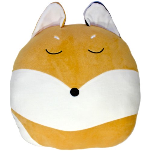 LAIDFUN 15" Original Soft Plush Sleeping Fox Flat Pillow for Kids