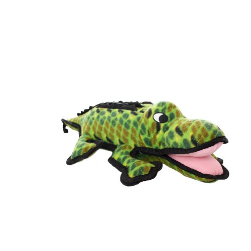 TUFFY - World's Tuffest Soft Dog Toy - Ocean Alligator-Squeakers - Multiple Layers. Made Durable, Strong & Tough. Interactive Play (Tug, Toss & Fetch). Machine Washable & Floats. (Combo Pack)