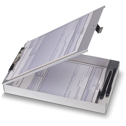 Officemate International Corp. 83200 Storage Clipboard, 1-1/2-Inch Deep, Steel Clip, 9-Inch x13-Inch , AM