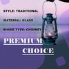 Ciata Oil Lamp, Glass, Victorian Hurricane Chimney Lamp Globe Replacement, 8-1/2 Inch Handblown Clear Glass Chimney Lamp Shade with 3 Inch Fitter and 4 Inch Bulge - 2 Pack