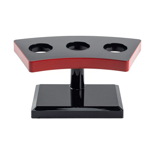 ASIAN HOME Japanese Style Temaki Sushi Roll Holder With Three Compartments Holes, Kitchen Dining Decor Display Stand, Restaurant Supply Serveware (7" x 3.25" x 3.5")