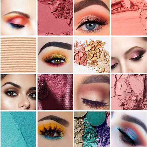 Joyeee 120 Color Eyeshadow Palette Kit with 10 Pcs Foundation Makeup Brush, ​Professional Daily Use Colorful with Velvety Texture Eyeshadow Palette, Highly Pigmented Waterproof Long Lasting Makeup