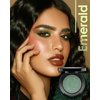 HOOMUSS Emerald Green Eyeshadow Shimmer Handmade Eye Sahdow Pressed Powder Palette, High Pigmented & Long Lasting, Intense Color Green Matte Eyeshadow (Emerald)
