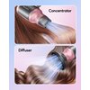 Wavytalk Portable Hair Dryer with Diffuser, Foldable Mini Hair Dryer with Lightweight Design, 1600W Small Hair Blow Dryer with Diffuser for Curly Hair Fast Drying, Rose Pink