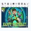 Moonlight Studio Happy Birthday Ben 10 Backdrop for Boys 5x3 Vinyl Ben 10 Birthday Party Decorations Banner for Kids Cartoon Science Fiction Ben 10 Background