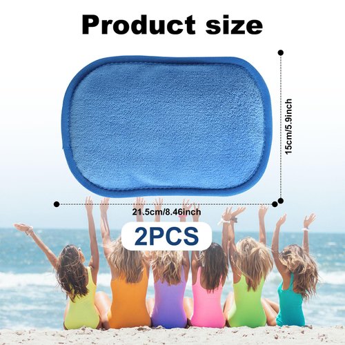 2pcs Sand Remover for Beach, Beach Sand Remover Bag Wipe Cleaner Pouches Sand Wipe Off Mitts Beach Accessories Essentials for Summer Beach Party Vacation for Kids Women Adults