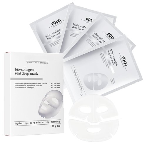 Ueseinl 4 Pack Collagen Face Mask – Anti-Aging, Firming, and Moisturizing Bio-Collagen Mask for Radiant Skin – Reduces Fine Lines and Wrinkles, Instant Brightening